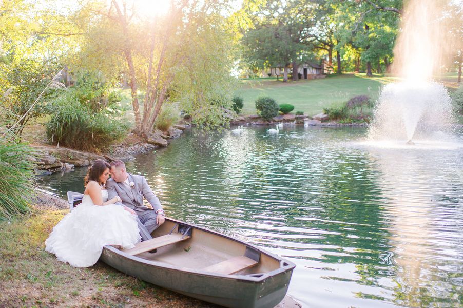 Country Wedding Bride + Groom at the Lake