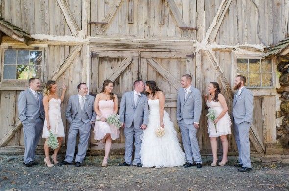 Rustic Country Wedding Party
