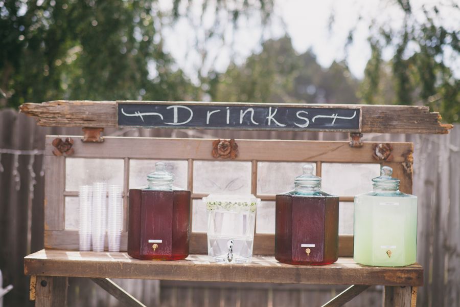 Country Wedding Drinks Station