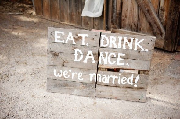 Country Wedding Married Sign