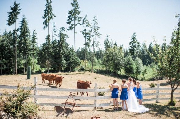 Farm Wedding Bride and Bridesmaids