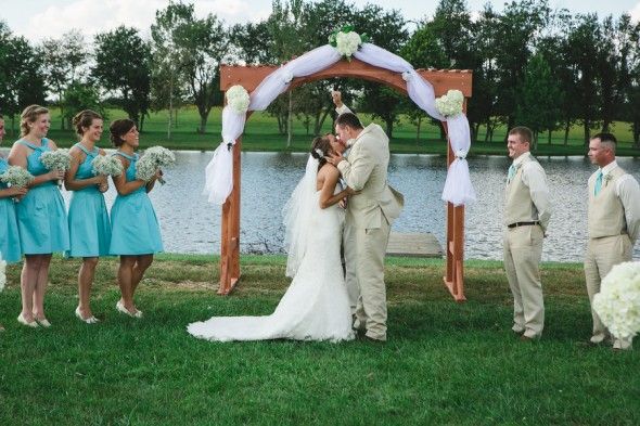 Outdoor Wedding Ceremony with Trellis