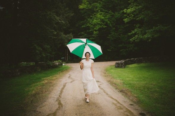 Country Bride and Umbrella