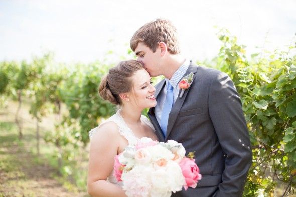 Vineyard Wedding Bride + Groom