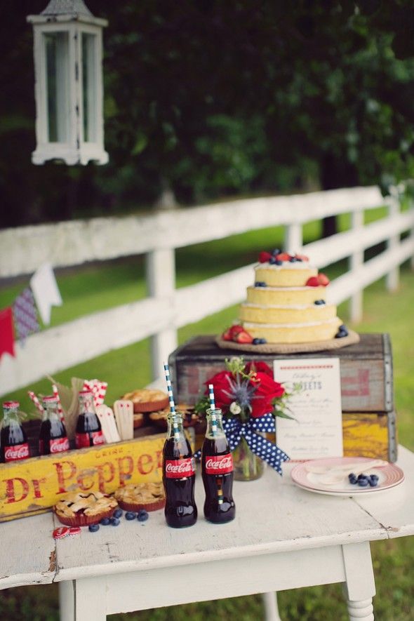Red, White & Blue Themed Wedding