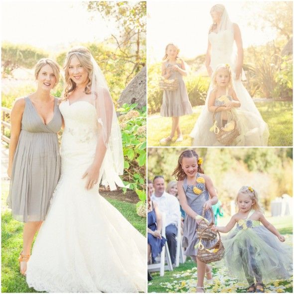 Bride + Bridesmaid and Flower Girls
