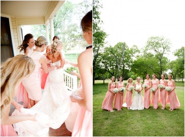 Country Wedding Bride + Bridesmaids