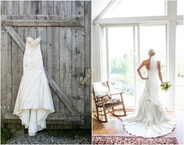 Country Wedding Dress and Veil