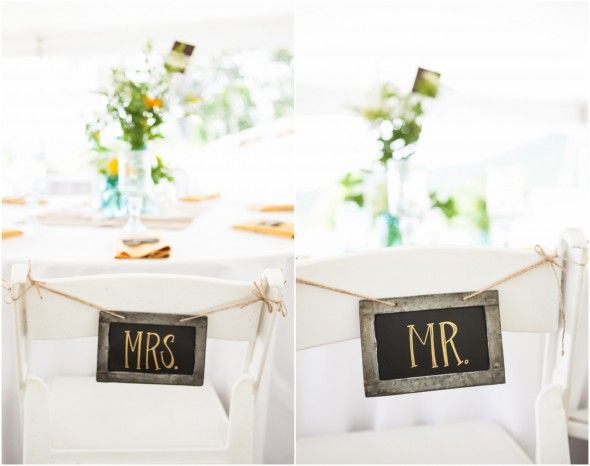 Mr. and Mrs. Chalkboard Chair Signs