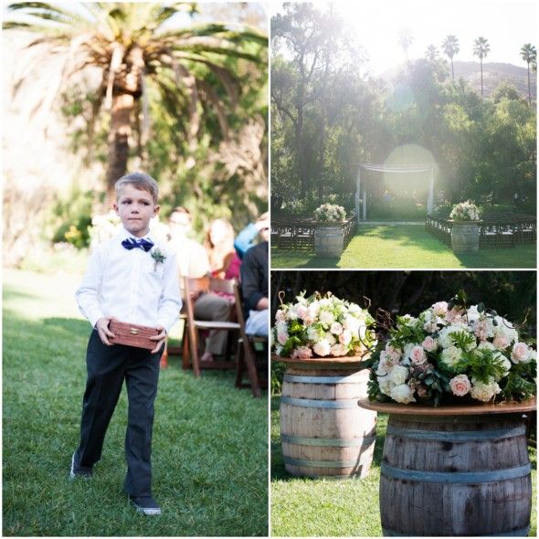 Ring Bearer at Outdoor Wedding Ceremony