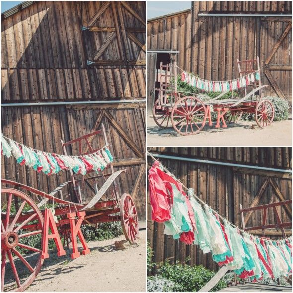 Ranch Wedding Decorated Wagon