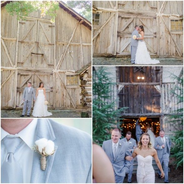 Country Wedding Party and Cotton Boutineer