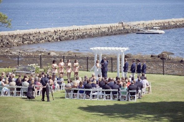 Maine Oceanside Outdoor Wedding Ceremony