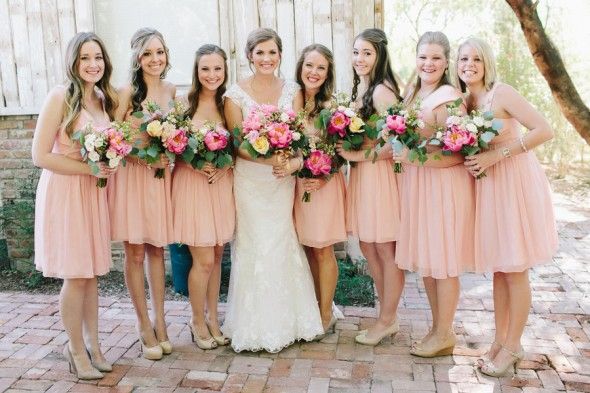 Blush Pink Bridesmaid Dresses 