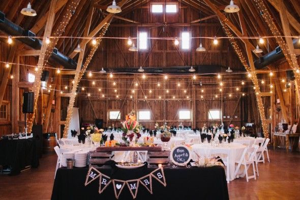 Barn Wedding Reception Tables