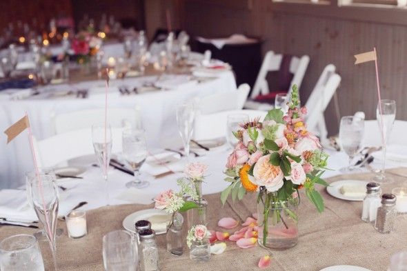 Table Setting at Elegant Rustic Vermont Wedding