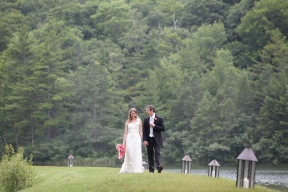 Rustic Vermont Lakeside Wedding Couple