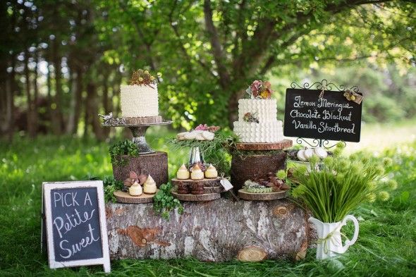 Rustic Woodland Wedding Cake Dispaly