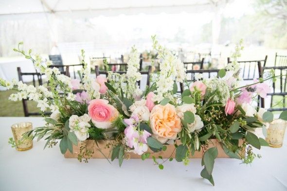 Southern Wedding Floral Table Centerpieces