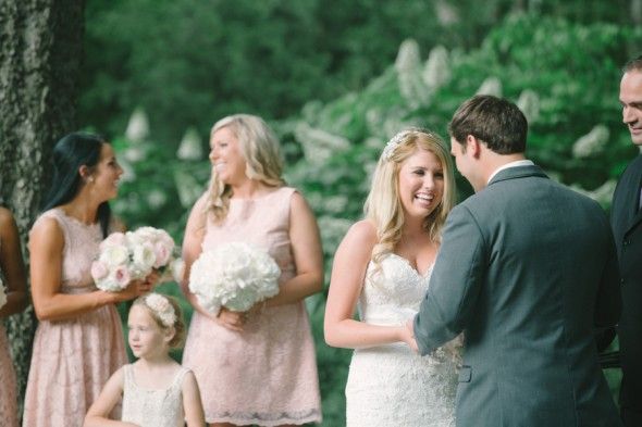 Southern Outdoor Wedding Exchanging Vows