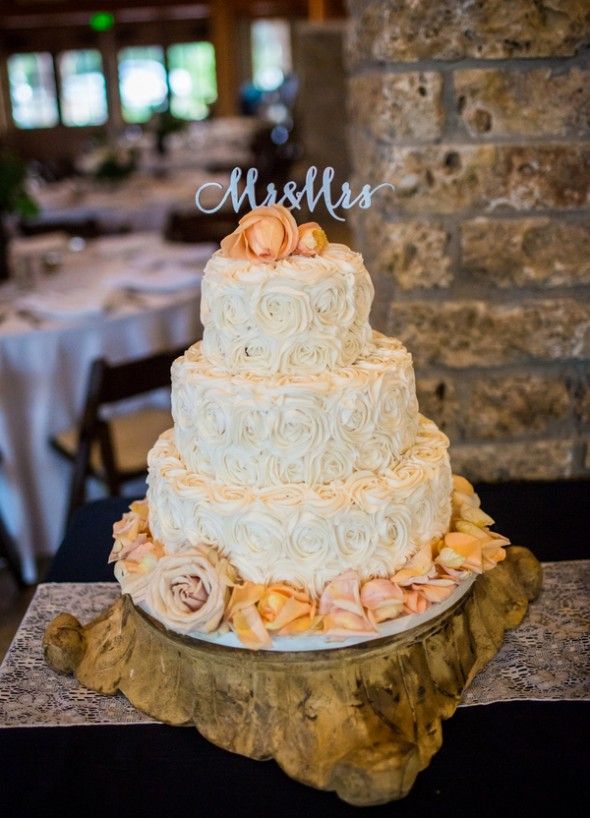 Country Wedding Cake and Topper