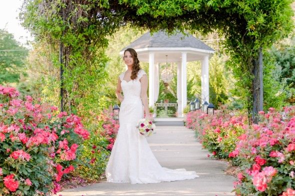 Bride Pictured in a Southern Garden