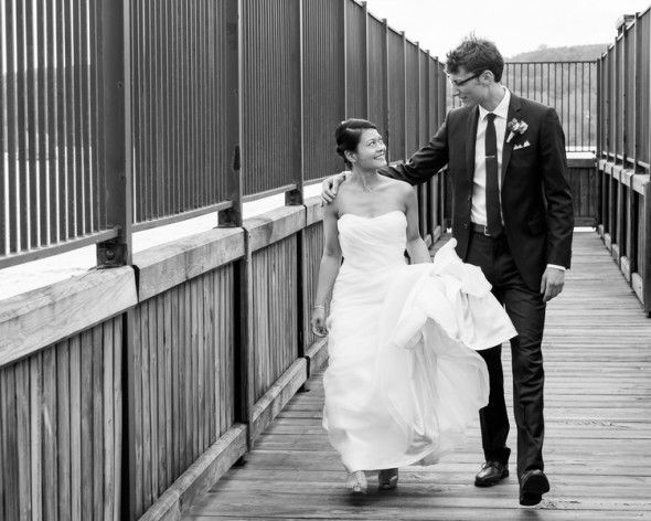 Hudson River Wedding Couple