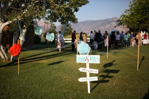 Backyard Wedding Reception Signs