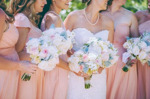 California Ranch Wedding Bridesmaids in Pink