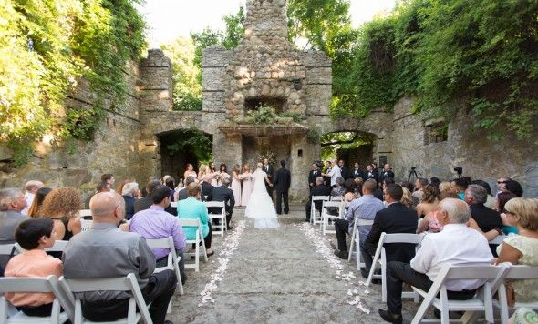Rustic Setting for Outdoor Wedding Ceremony