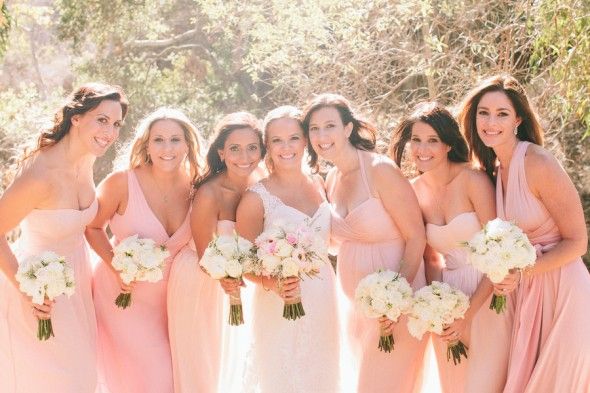 Light Pink Bridesmaid Dresses Perfect For A Vintage Wedding