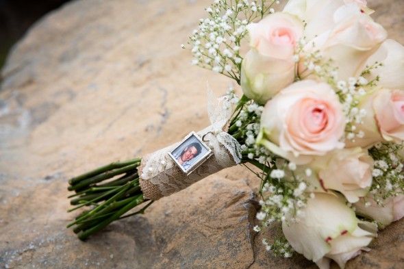Country Wedding Bouquet with Charm