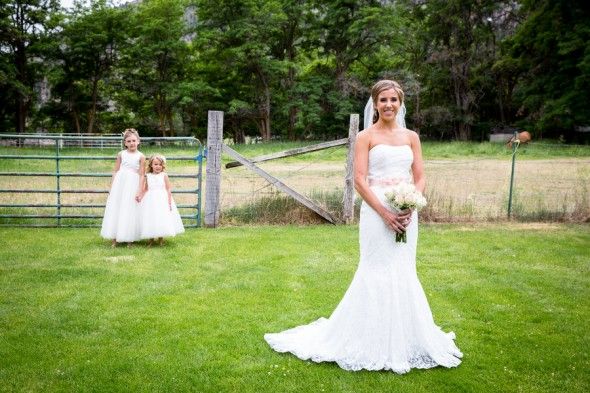 Country Bride and Flower Girls
