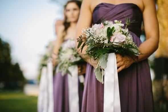 Texas Ranch Wedding Outdoor Ceremony Bridesmaids Bouquets