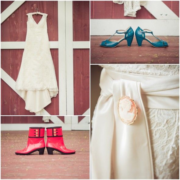 Country Wedding Dress with Shoes