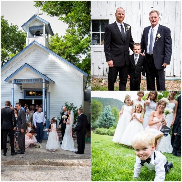 Country Wedding Chapel and Wedding Party