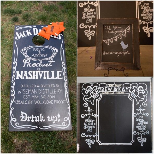 Southern Wedding Reception Signs and Games