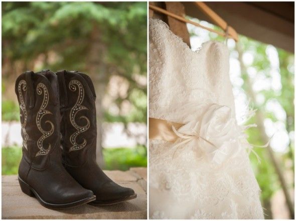 Cowboy Boots With Gown