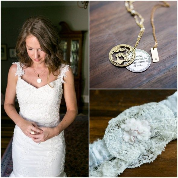 Lace Wedding Dress and Jewelry