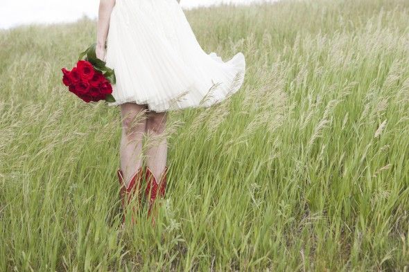 Red Boots for the Bride