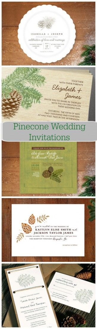 Pinecone Wedding Invitations