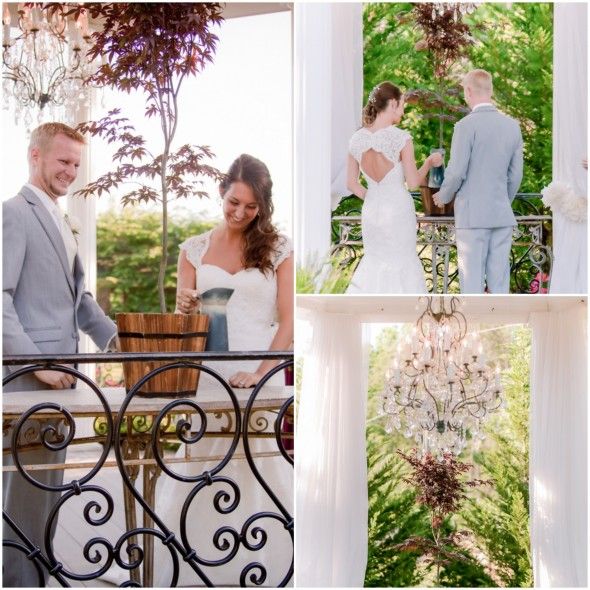 Southern Wedding Bride and Groom Outdoor Ceremony