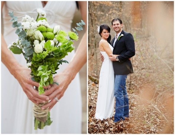 Simple Green Wedding Bouquet