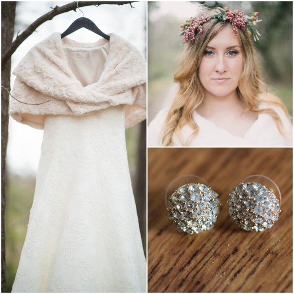 Wedding Dress Shawl and Floral Crown