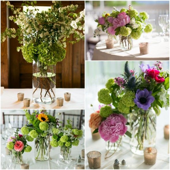 Hudson River Wedding Floral Centerpieces