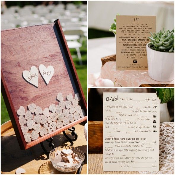 Country Wedding Guest Book and Games