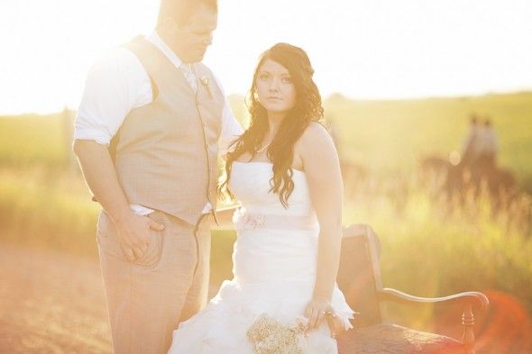 Country Wedding Bride + Groom