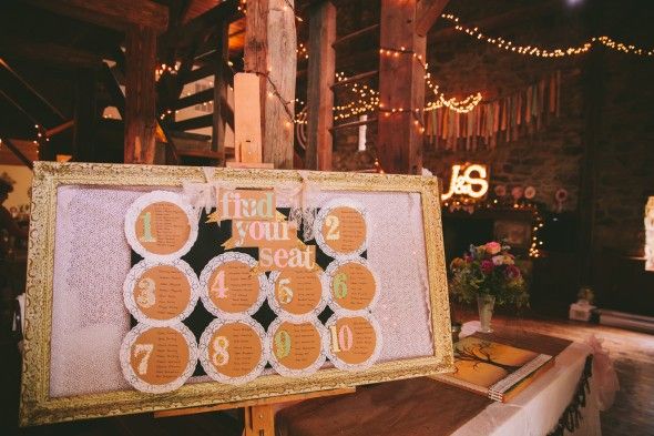 Vintage Wedding Seating Assignment
