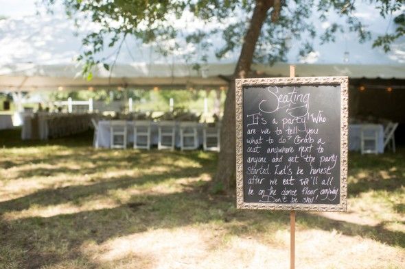 Backyard Wedding Seating Sign