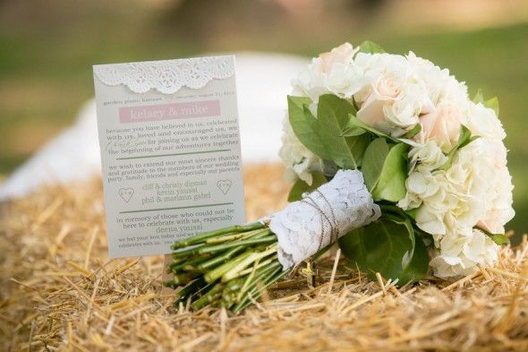 Backyard Wedding Bouquet and Program